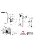 Quarto Infantil Completo Com Berço Guarda-roupa E Cômoda Multimóveis Mp4358 Branco