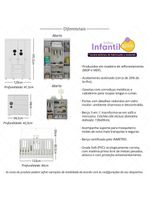 Quarto Infantil Completo Com Berço 3 Em 1 Para Colchão 130x60cm Multimóveis Mp4383 Branco