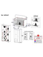 Quarto Infantil Com Berço 3 Em 1 E Guarda-roupas Algodão Doce Multimóveis Mp4247 Branco