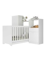Quarto Infantil Com Berço 3 Em 1 E Colchão Incluso Luíza Multimóveis Branco