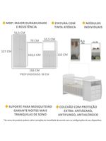 Quarto Infantil Com Berço-cômoda E Colchão Incluso Laura Multimóveis Branco