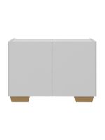 Gabinete Armário De Banheiro 62,5cm 2 Portas Com Pés Multimóveis Mp5046 Branco/natural