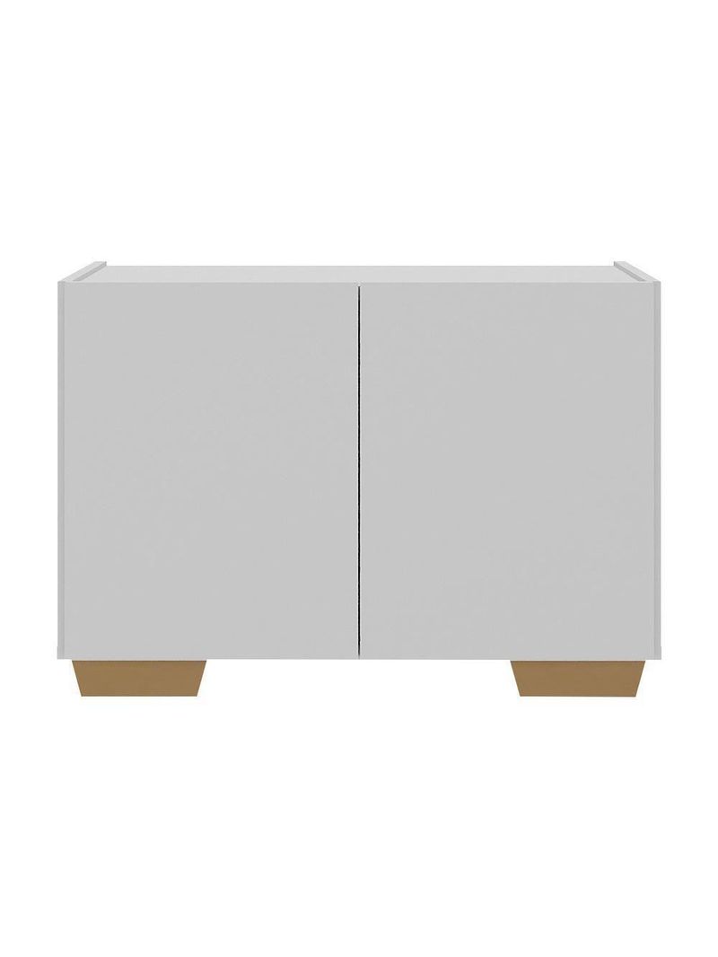 Gabinete Armário De Banheiro 62,5cm 2 Portas Com Pés Multimóveis Mp5046 Branco/natural