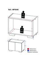 Gabinete Armário De Banheiro 62,5cm 2 Portas Com Pés Multimóveis Mp5046 Branco/natural