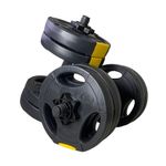 Kit Halteres Ajustável com Barra Até 15kg para Musculação em Casa Preto Ahead Sports
