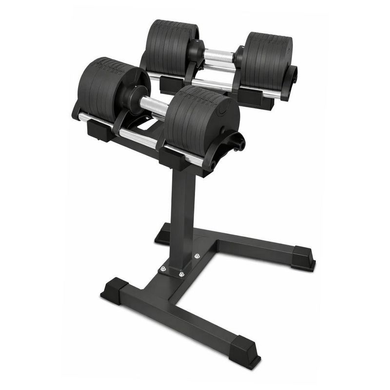 Kit Dumbell Ajustável 32kg Ahead Sports Com Suporte Rack