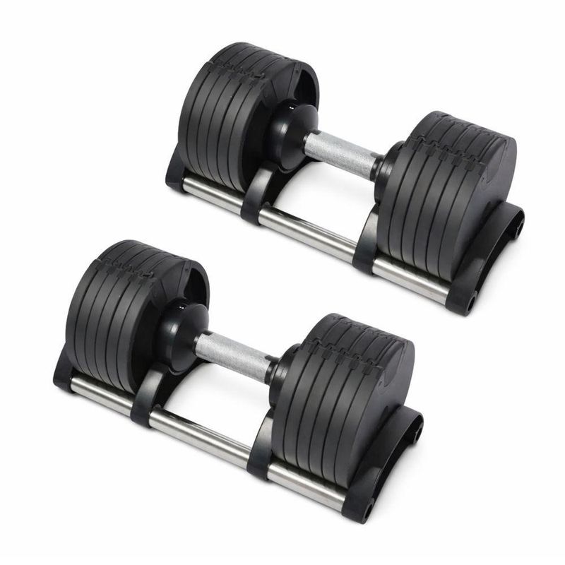 Kit Dumbell Ajustável 32kg Ahead Sports Com Suporte Rack
