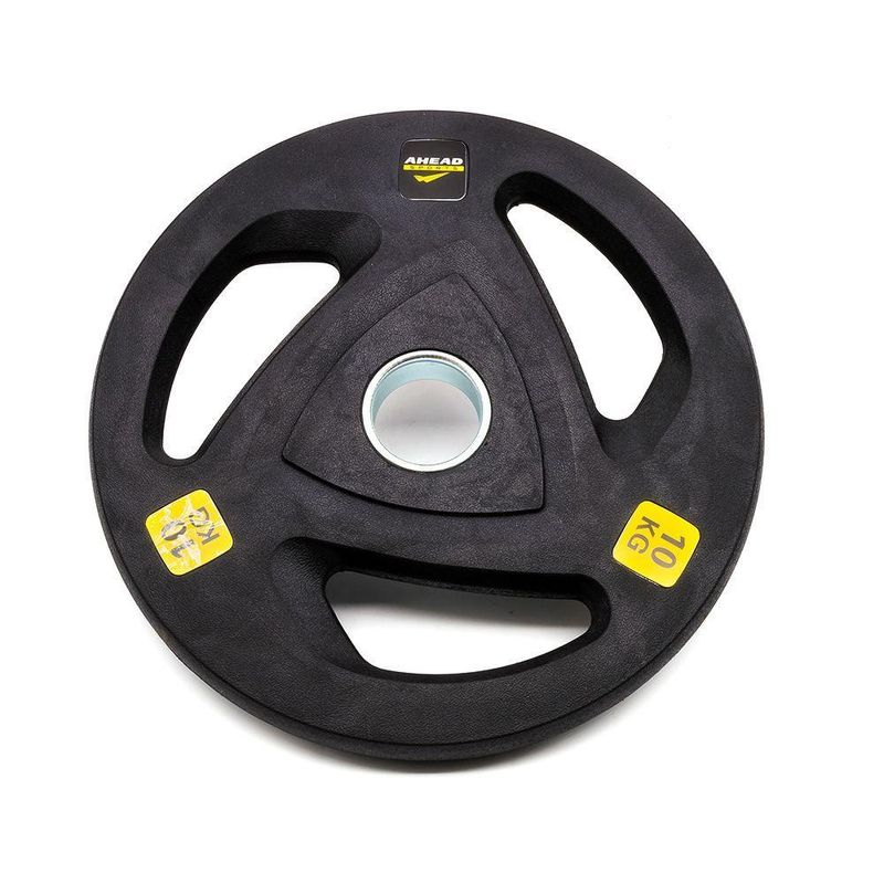 Anilha Olímpica Borracha 10 Kg Ahead (roubber Coated Plate) - Absolute - Preto