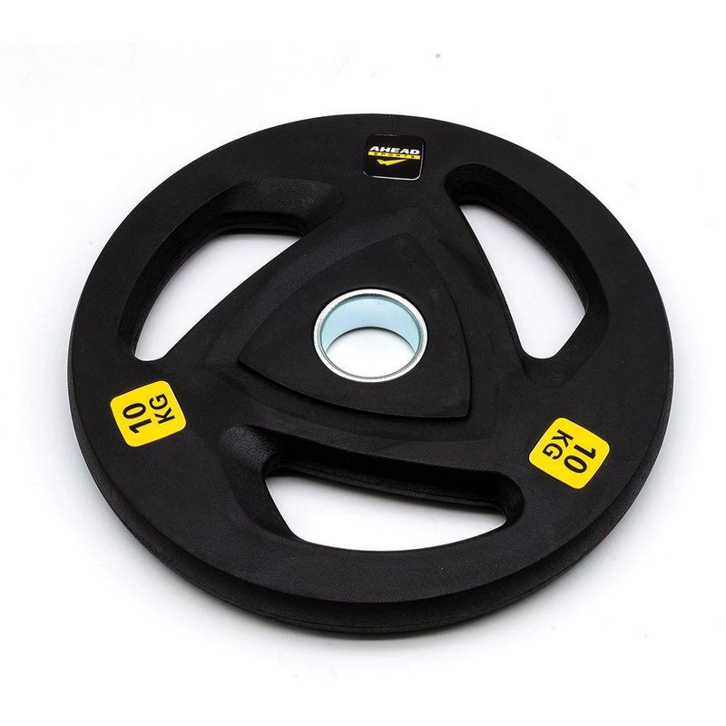 Anilha Olímpica Borracha 10 Kg Ahead (roubber Coated Plate) - Absolute - Preto