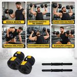 Kit Halteres Musculação Ajustável Com Barra Até 10 + Ebook