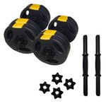 Kit Halteres Musculação Ajustável Com Barra Até 10 + Ebook