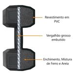 Halter Peso Dumbell Sextavado Bonafit 9kg Preto Ahead Sports