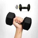 Halter Peso Dumbell Sextavado Bonafit 9kg Preto Ahead Sports