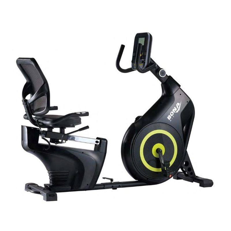 Bicicleta Ergométrica Horizontal Bonafit Magnética Residencial Preta