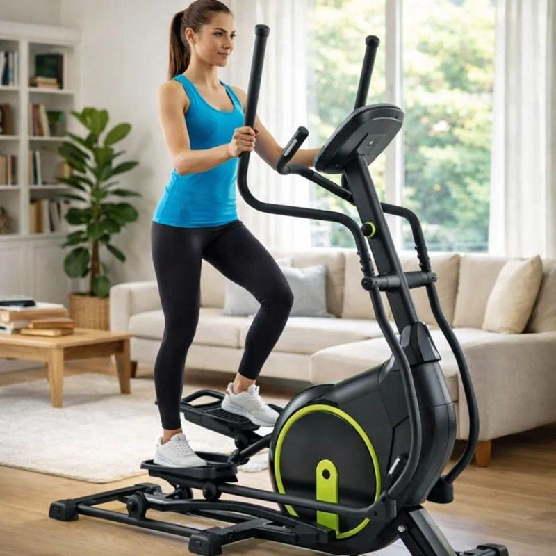 Elíptico Residencial Magnético Preto Bonafit Volante 6kg