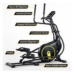 Elíptico Residencial Magnético Preto Bonafit Volante 6kg
