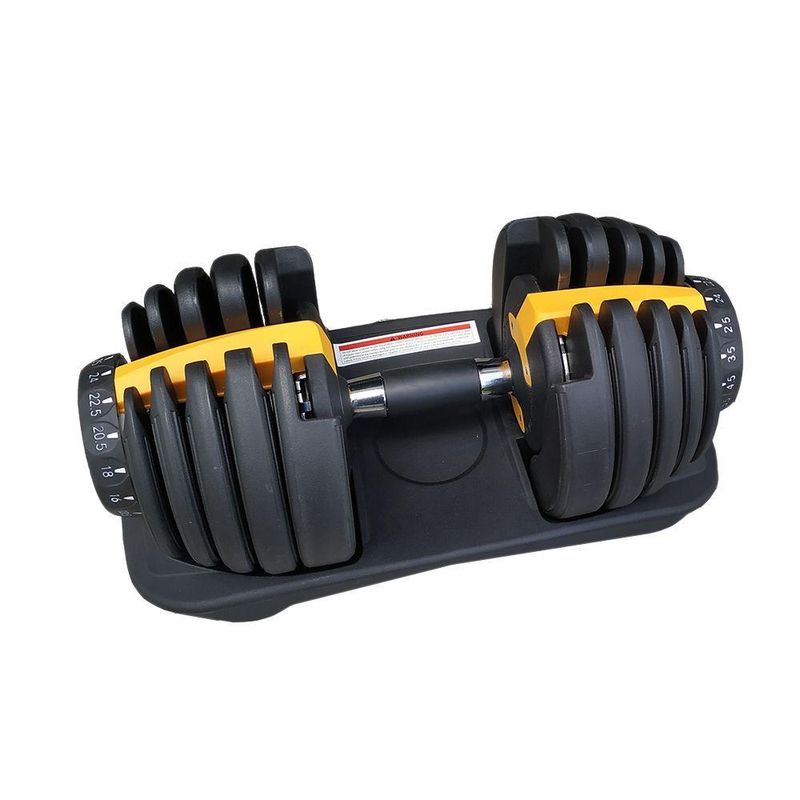 Halter Ajustável Dumbbell 24KG com Anilhas Regulavel Seletor de Peso Automatico Ahead Sports