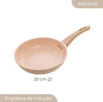 Frigideira de indução em alumínio com revestimento  antiader