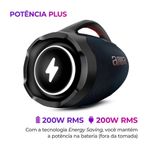 Caixa de Som Boombox Aiwa AWS-BBS-01-LBL 200W Bluetooth USB com Iluminação RGB Preto