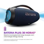 Caixa de Som Boombox Aiwa AWS-BBS-01-LBL 200W Bluetooth USB com Iluminação RGB Preto