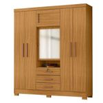 Cômoda 4 Gavetas New E Guarda Roupa Casal Imperial Carvalho Americano Tx -incorplac