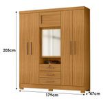 Cômoda 4 Gavetas New E Guarda Roupa Casal Imperial Carvalho Americano Tx -incorplac