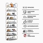 Sapateira Vertical Giga Com 9 Prateleiras Estrutura Em Aço Organizador Para Até 27 Pares De Sapatos