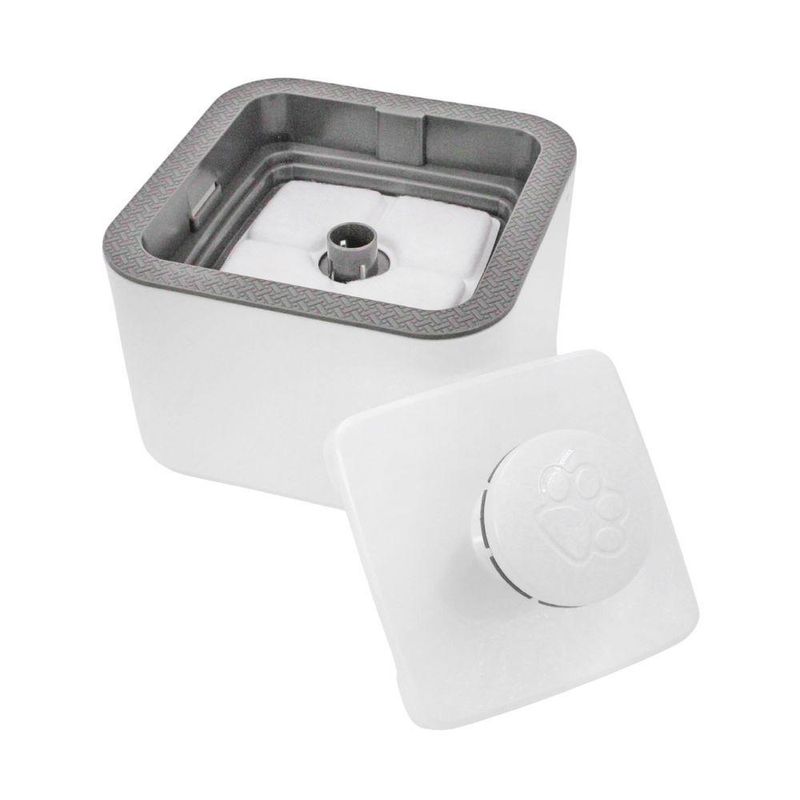 Fonte Bebedouro Gatos Cães Automatico Com Filtro Usb Bivolt 2,5 Litro Branco