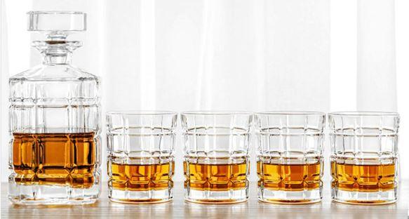 Decanter para whisky 800ml e copos carreaux spicy