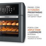 Fritadeira air fryer oven mondial afon-12l-fg 12l digital 2000w cinza
