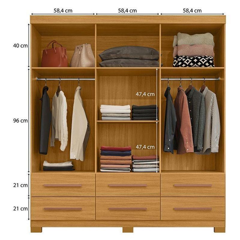 Cômoda 4 Gavetas New E Guarda Roupa Casal New Kansas Com Espelho Carvalho Americano Tx -incorplac
