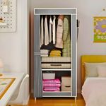 Closet Dobrável com Capa em Tecido Impermeável e Divisórias Internas 56CM Cinza
