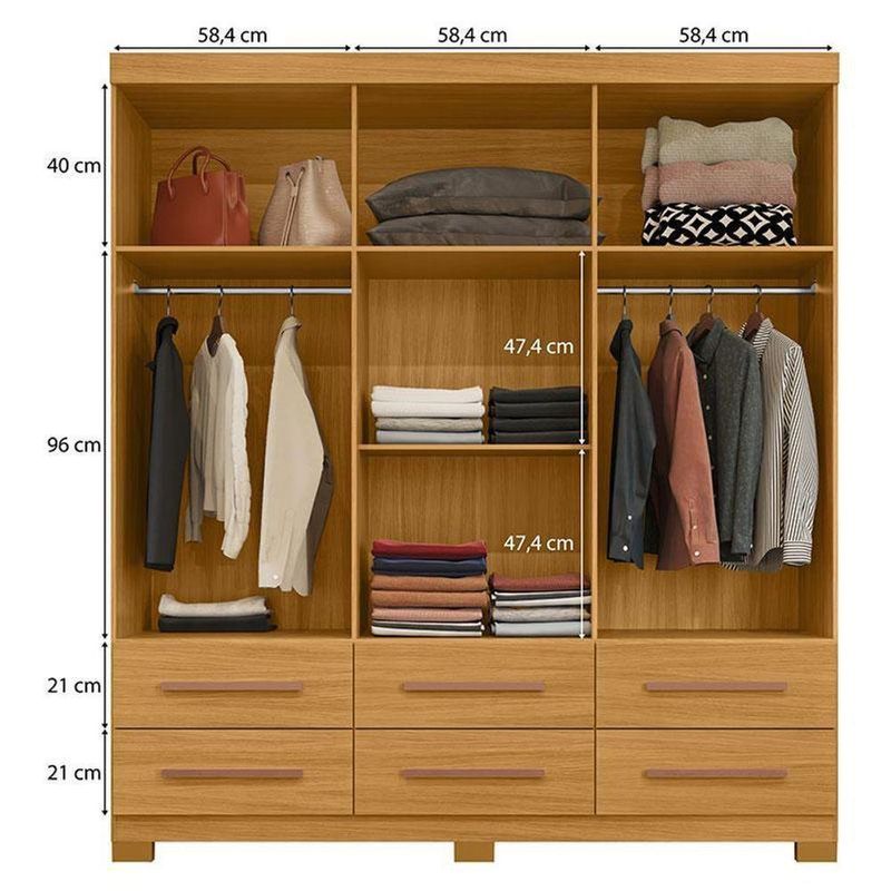 Cômoda 4 Gavetas New E Guarda Roupa Casal New Kansas Carvalho Americano Tx -incorplac