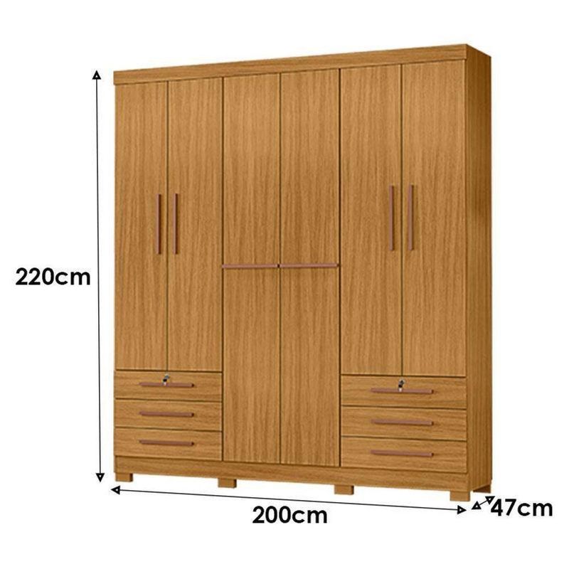 Cômoda 4 Gavetas New E Guarda Roupa Casal Londres Carvalho Americano Tx -incorplac