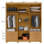 Cômoda 4 Gavetas New E Guarda Roupa Casal Londres Carvalho Americano Tx -incorplac