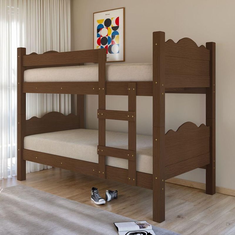 Beliche Solteiro Pequim Art Panta Vira 2 Camas 100% MDF Freijo