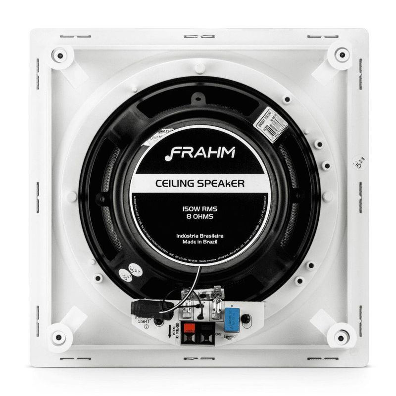 Caixa de Som de Embutir Hs 8 150W 3 Vias com Crossover Quadrada para Áreas Gourmet Branco