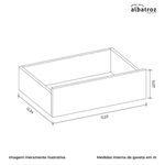 Penteadeira 2 Portas 4 Gavetas Com Visor De Vidro Studio Cinamomo/off White