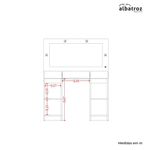 Penteadeira 2 Portas 4 Gavetas Com Visor De Vidro Studio Cinamomo/off White