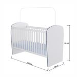 Berço Feito Em Mdp 15mm Com Bordas Em Pvc Percasa Branco Com Azul
