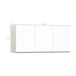 Maleiro Ponte Casal 3 Portas 145Cm Crema Com Branco Mat