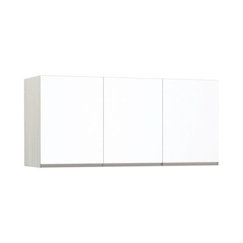 Maleiro Ponte Casal 3 Portas 145Cm Crema Com Branco Mat