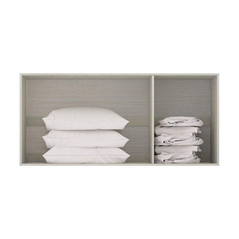 Maleiro Ponte Casal 3 Portas 145Cm Crema Com Branco Mat