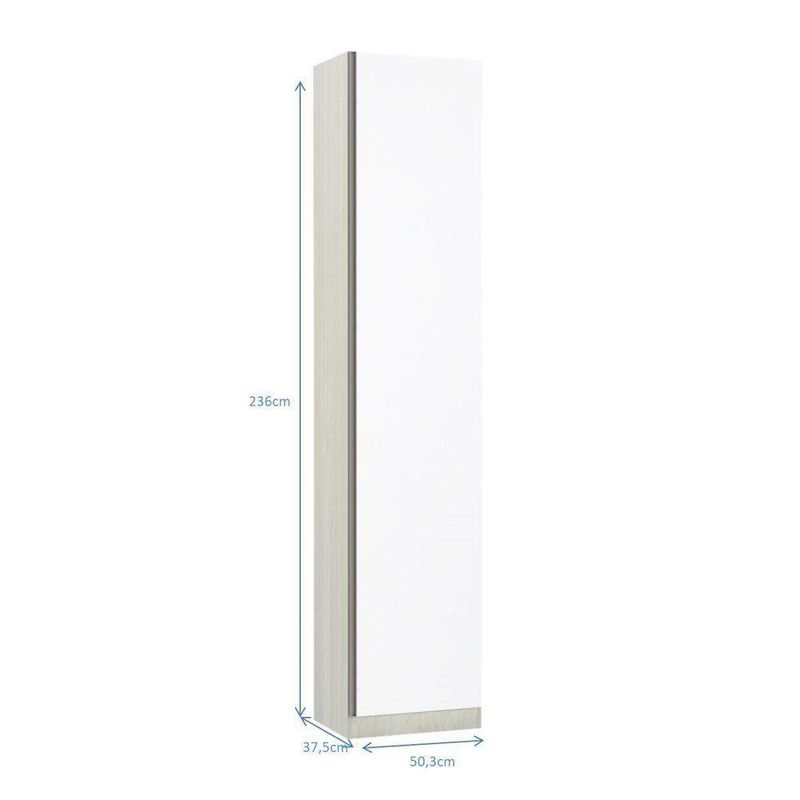 Guarda-Roupa Sapateira 50Cm Prime Plus Legno Crema C/ Branco