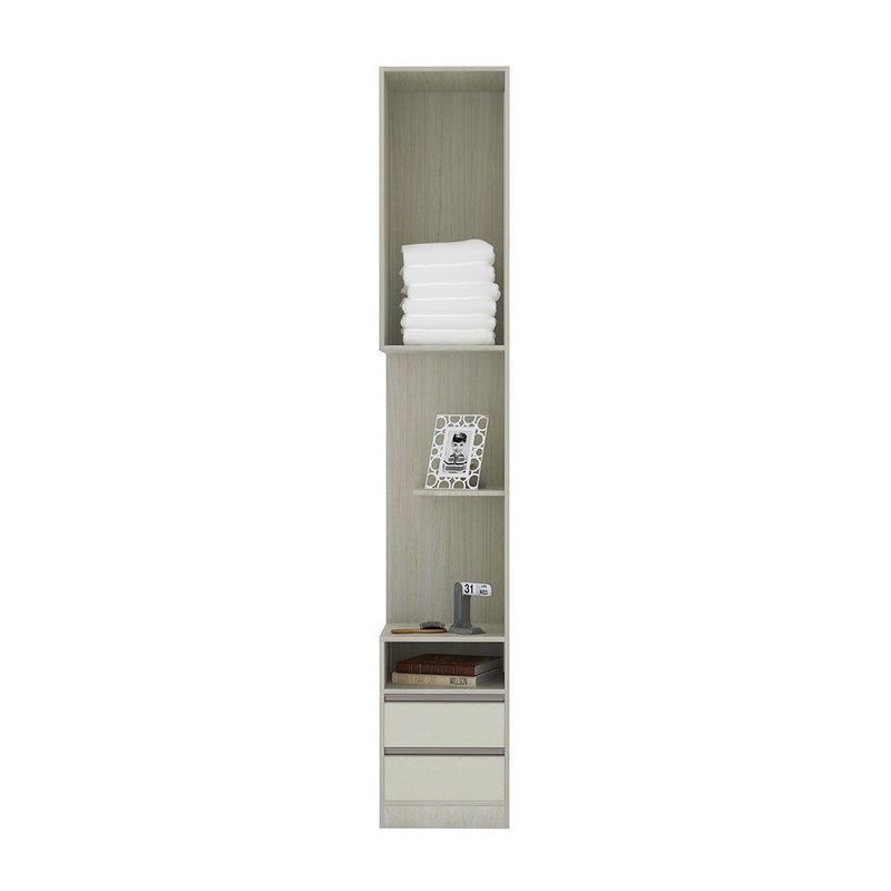 Mesa De Cabeceira Direito Prime Plus Legno Crema Com Kashmir