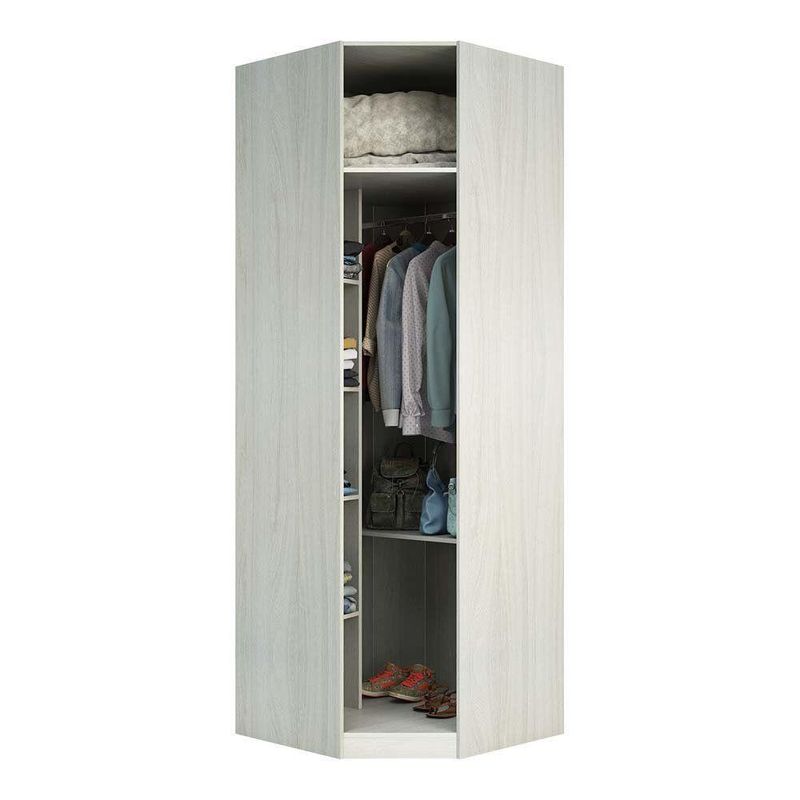 Guarda Roupa 83,8cm 5 Prateleiras 1 Cabideiro Legno Crema