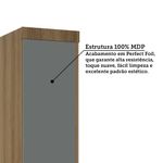 Mesa De Cabeceira Alta 1 Porta 1 Gaveta 38cm Veneza Luciane Móveis Avelã Pf/cinza Supremo Pf