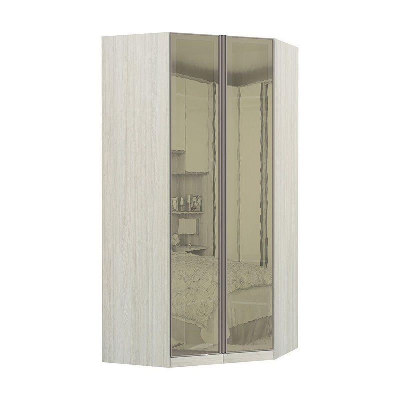 Guarda Roupa Solteiro Luciane Canto Closet Prime Plus 2 Portas Alumínio Legno Crema