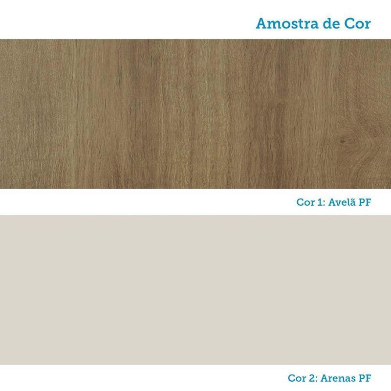 Guarda Roupa Modulado Veneza 2 Portas de Correr 3 Gavetas Avelã Luciane Móveis
