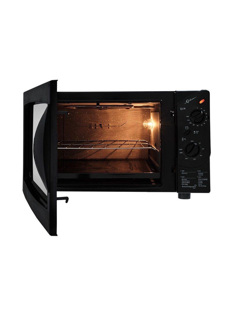 Forno Elétrico Fischer 44l 1775w Grill Bancada G Ii Preto 110V